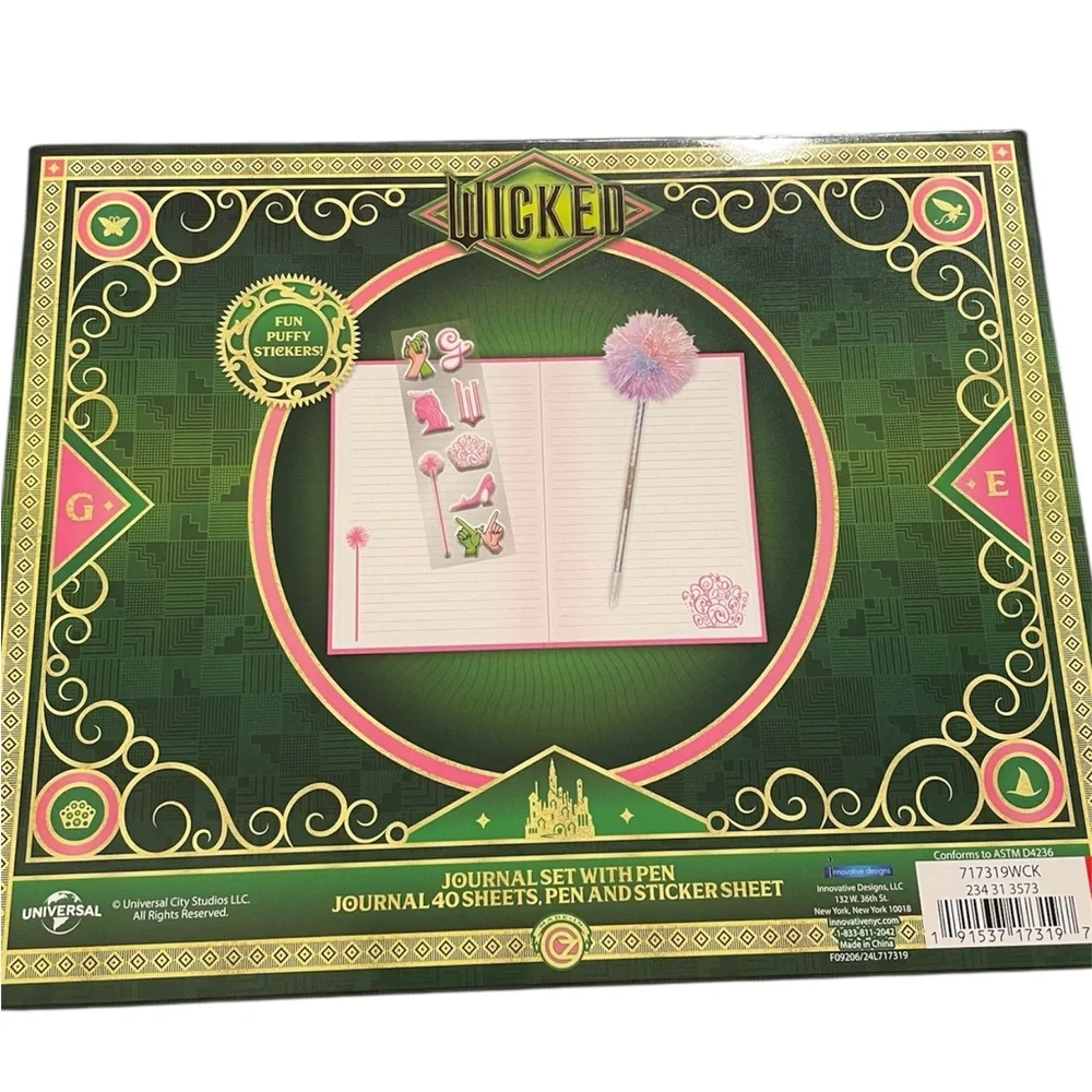 Wicked Journal Set with Pen and stickers